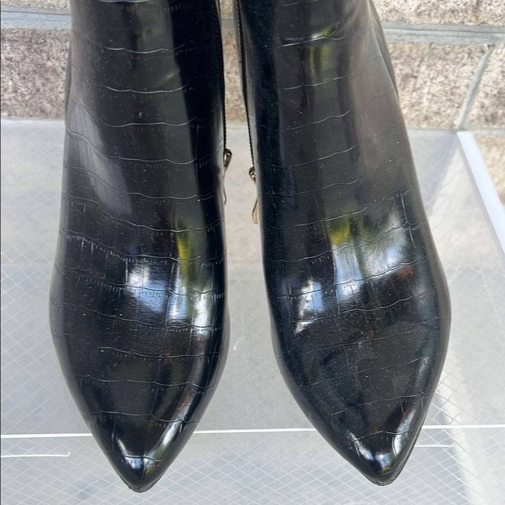 Dream Pairs Black Heeled Boots Knee-High - Picture 2 of 4